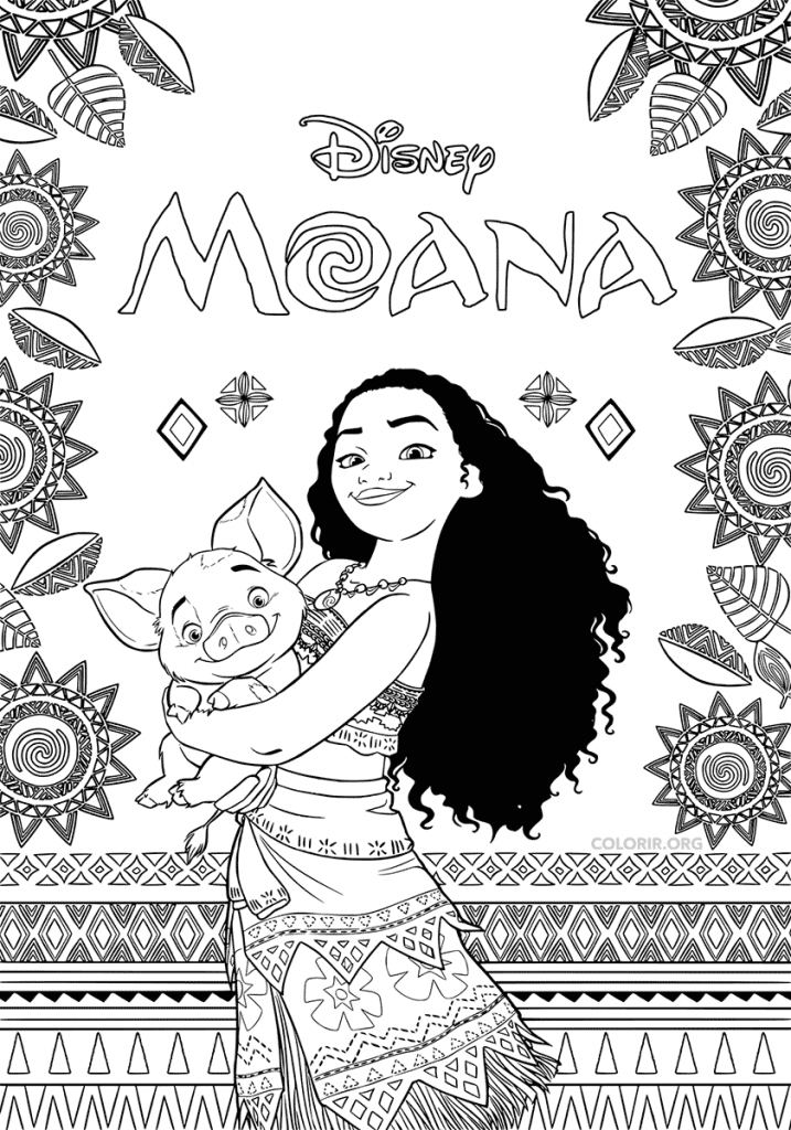 desenhos para colorir Moana grátis