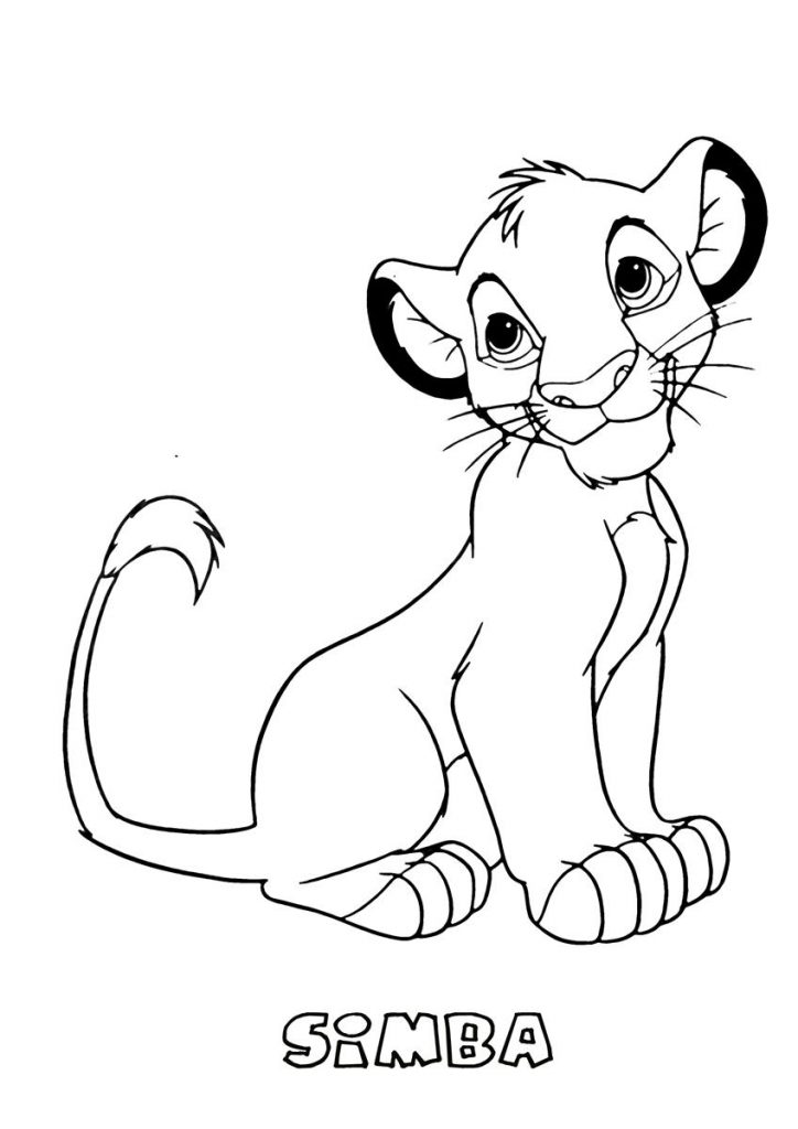 Simba Rei Leão para colorir