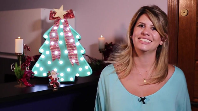 DIY: luminária de árvore de Natal para fazer com as crianças
