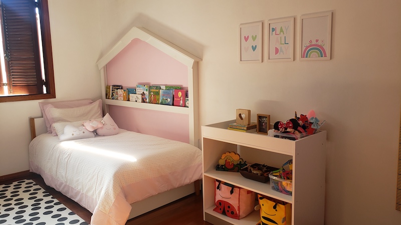 Antes e depois quarto infantil