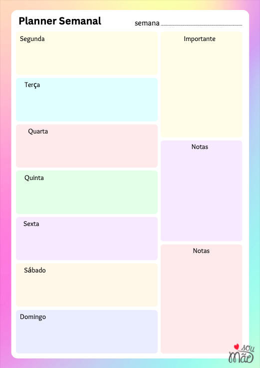 planner colorido