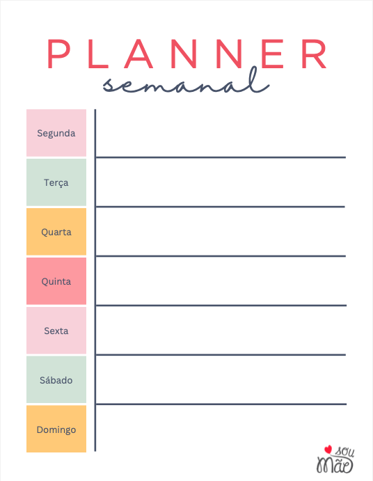 planner semanal simples
