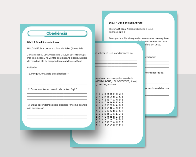 Interpretação de Texto com Histórias da Bíblia para Crianças – Grátis