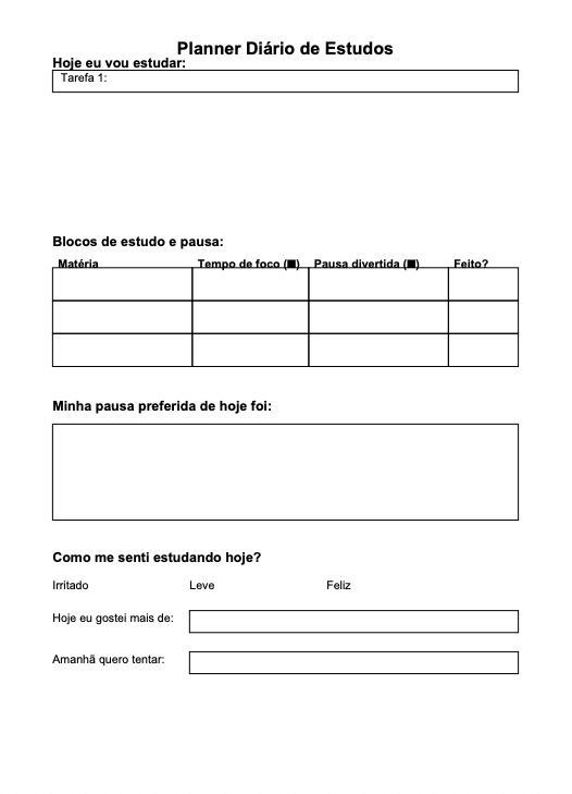 Técnicas de Estudo para Crianças + Planner Gratuito para Organizar os Estudos